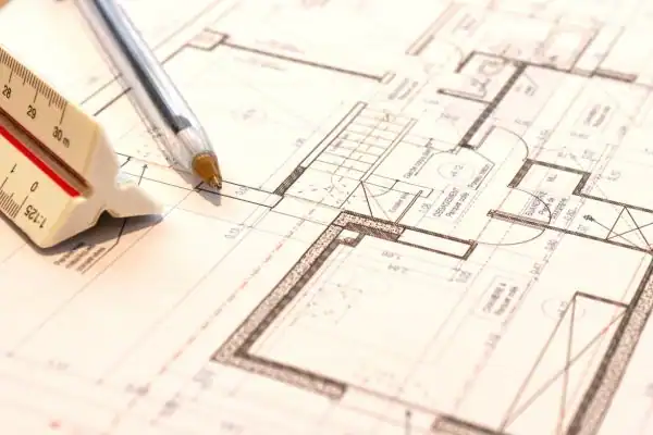 Image of architect Maldon drawings